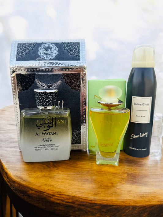 Nincy & Al Watani Perfume with Body Spray Gift (Allow to Open)
