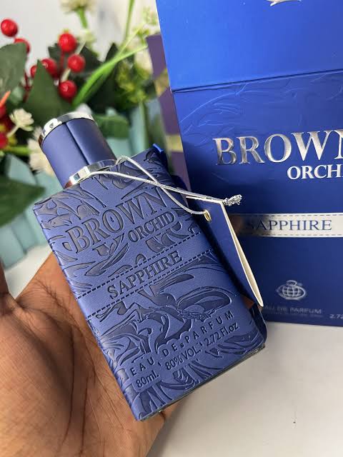 Brown Orchid Sapphire by Fragrance World 80 ML with 2 gifts (allow to open)