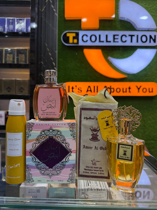 Ameer al oud musk abiyad by fragrance world 100 ML one spray gift (Allaow to open)