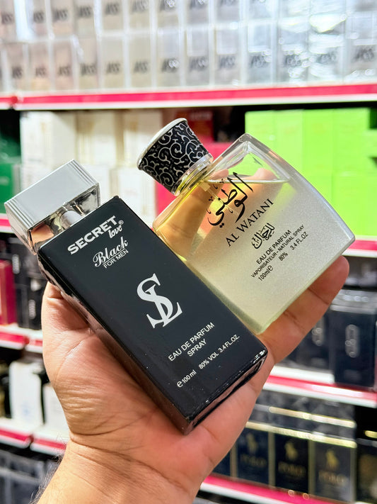 Buy one get one Deal al watni perfume secret Perfuems 100 ML one poecet spray gift (allow to open )