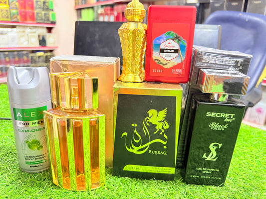 Deal or 5 luxury Perfuems Buraq secret party alex stick (allow to open)