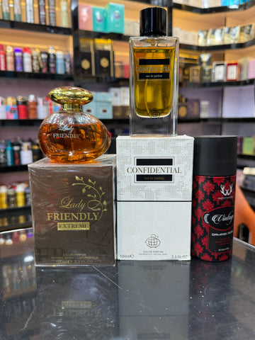 Bari Eid Bari offer 3 luxury perfumes with free cash delivery friendly confidential mountwood (allow to open)