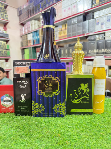 (5 Perfuems Deal) layan secret buraq pocket spray jeny glow (allow to open)