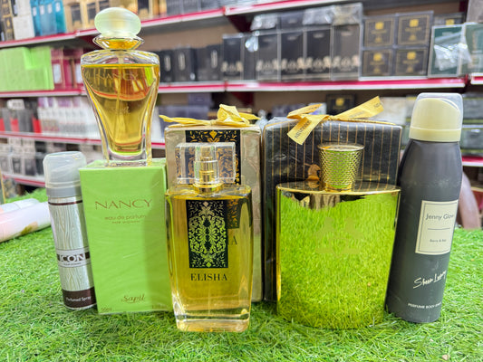5 Perfuems Deal elisha Nancy fragrance world body spray jenny glow spray (allow to open