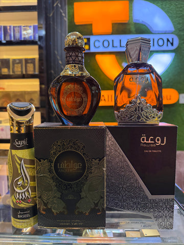 Swiss arabian 2 fragrances Rawa Awatif one spray gift (allow to open)