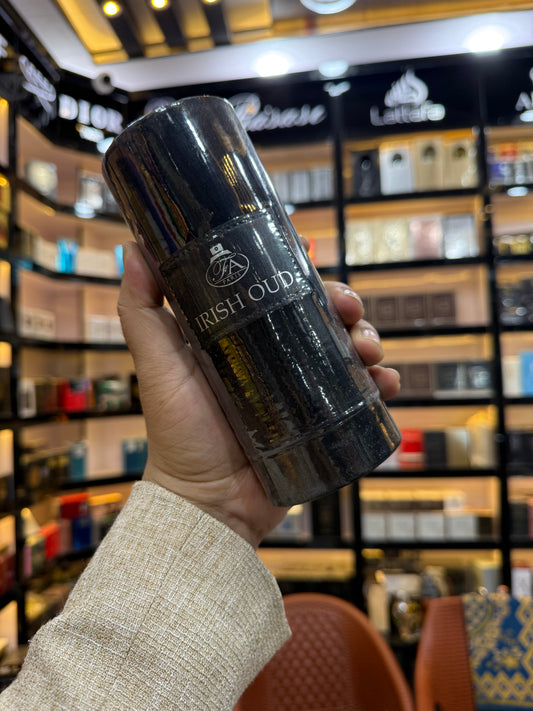 This is Irish Oud, a popular fragrance by Fragrance World. (Allow to open)