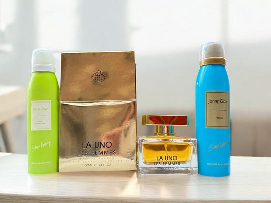 LA UNO Perfume 100ml With 2 Body Spray Gifts (Allow to open)