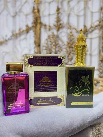 Majestic Oud By Fragrance World 100ml with Buraq atter (Allow to open)