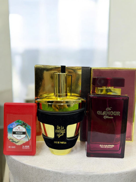 Armaf De La Marque Gold with Amaris Glamour and with body spray gift (allow to open)