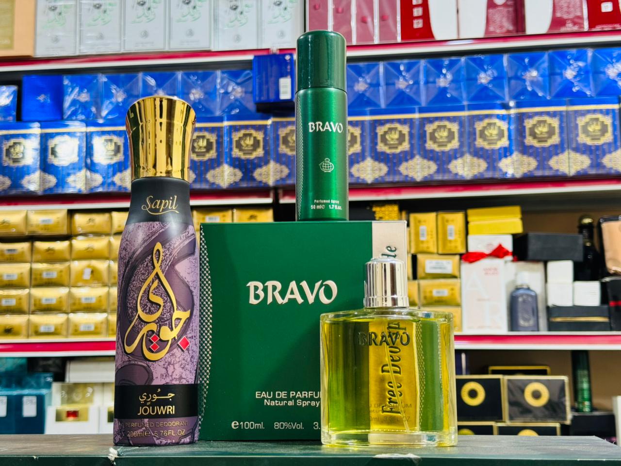 Bravo perfume 100ML 2 body spray allow to open