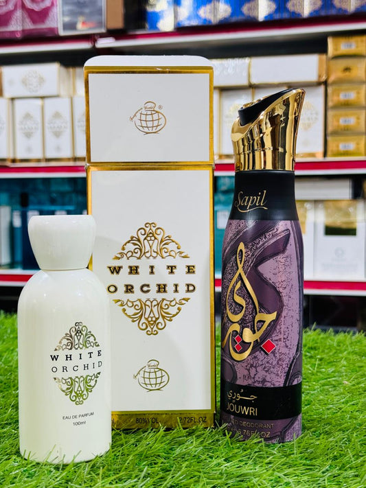 White orchid Perfume 100 ML one spray gift 200 ML (allow to open)