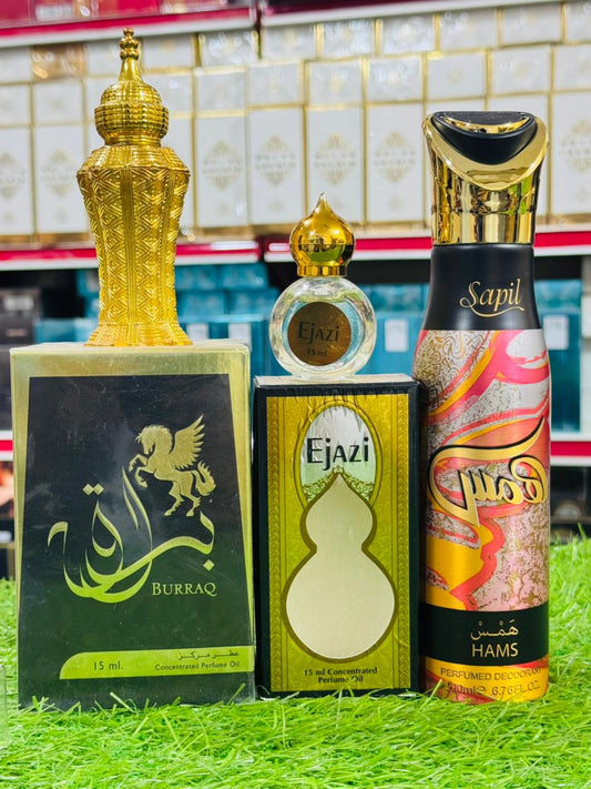 Buraq Atar 15 ML ijazi Atar 15 ML 200 ML sophil spray gift (allow to open )