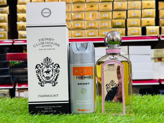 DERBY CLUB HOUSE 100 ML perfume with one gift (allow to open)